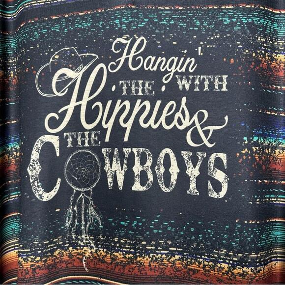 Crazy Train X-Large Hippies & The Cowboys tee shirt - Picture 2 of 5